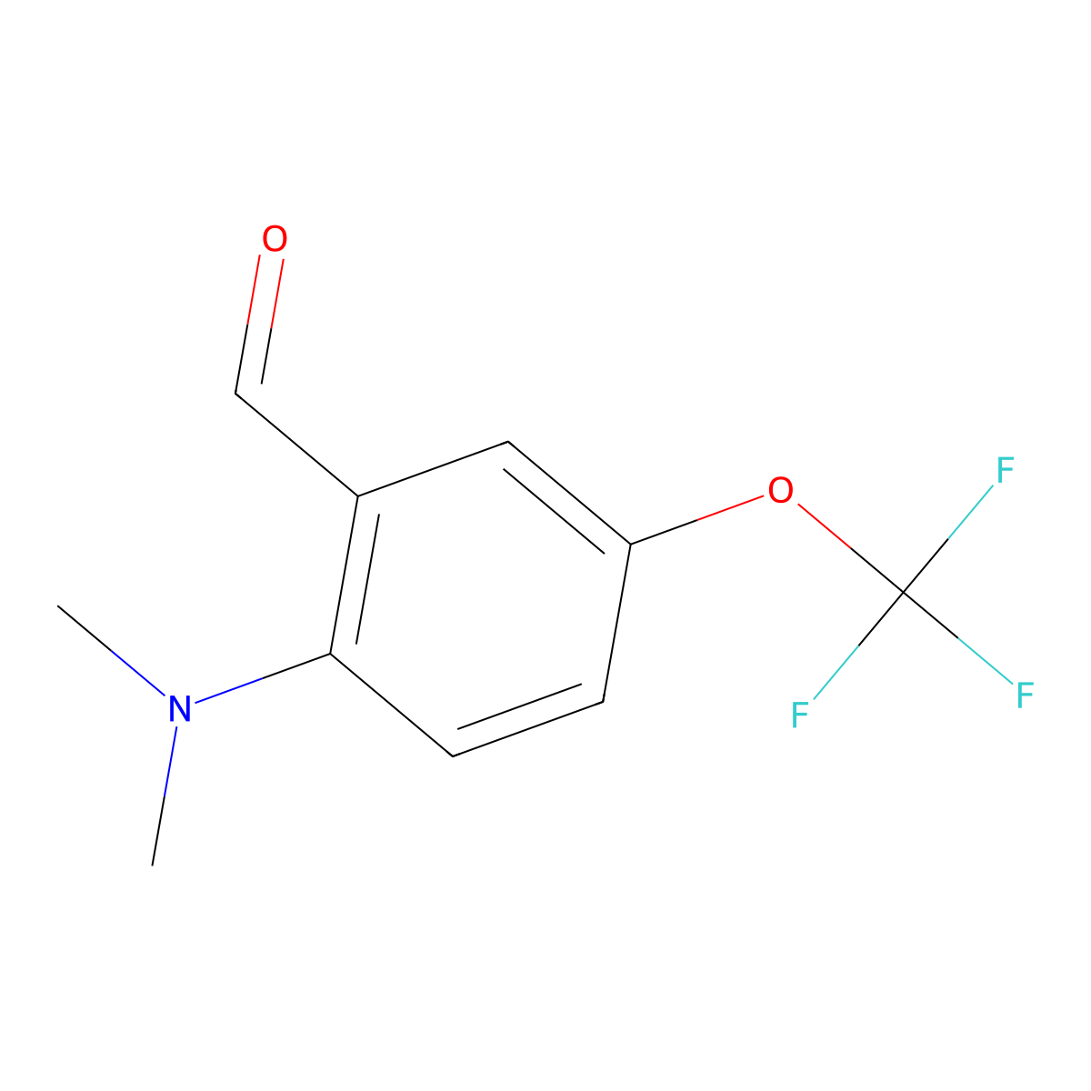 2-(Dimethylamino)-5-(trifluoromethoxy)benzaldehyde molecular structure, CAS 1806355-09-8