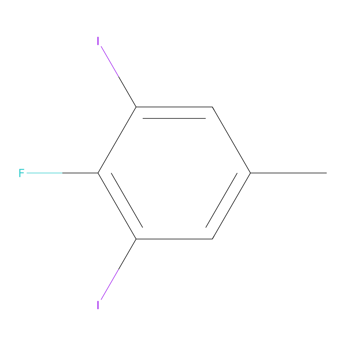 2-Fluoro-1,3-diiodo-5-methylbenzene molecular structure, CAS 1806355-31-6