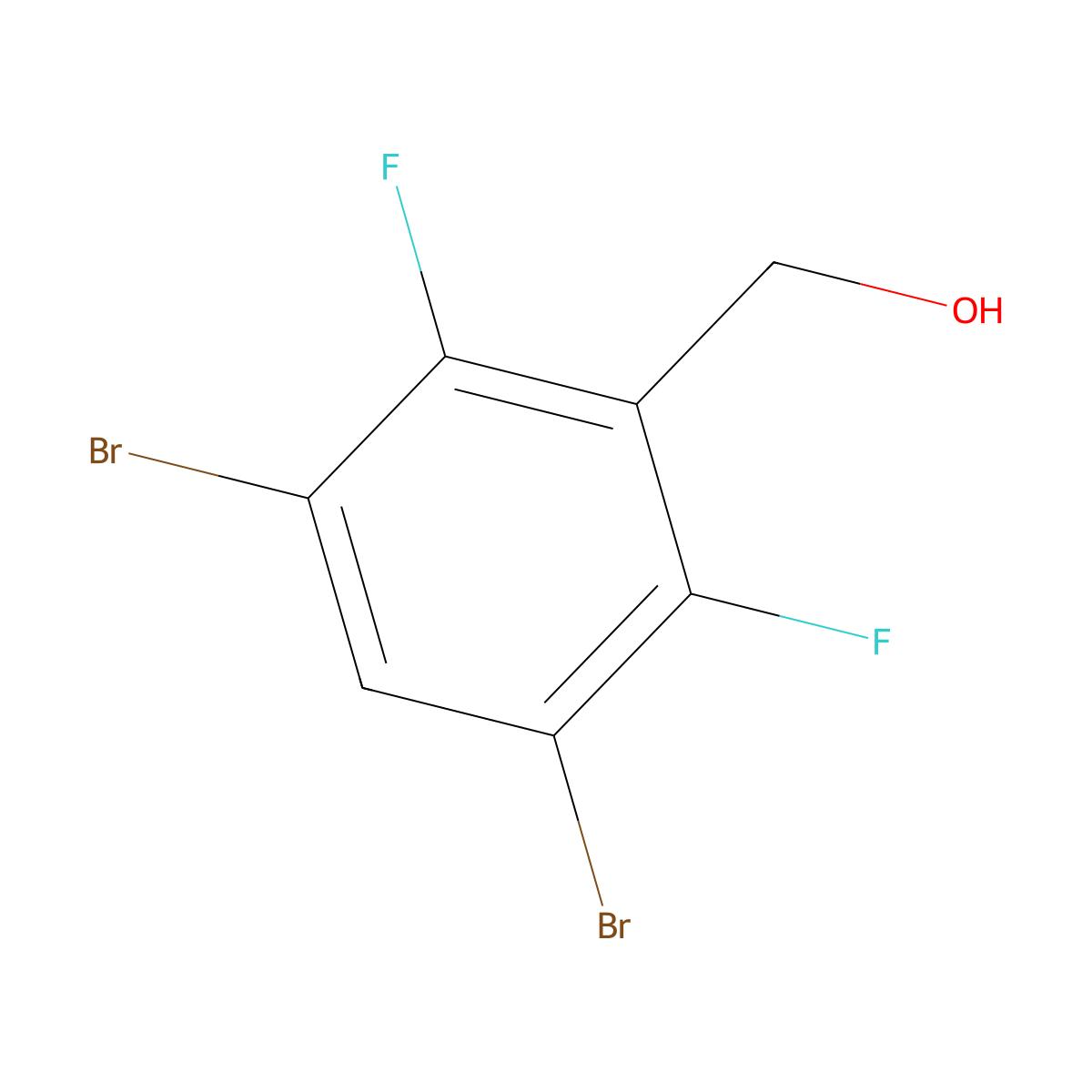 (3,5-Dibromo-2,6-difluorophenyl)methanol molecular structure, CAS 1806356-43-3