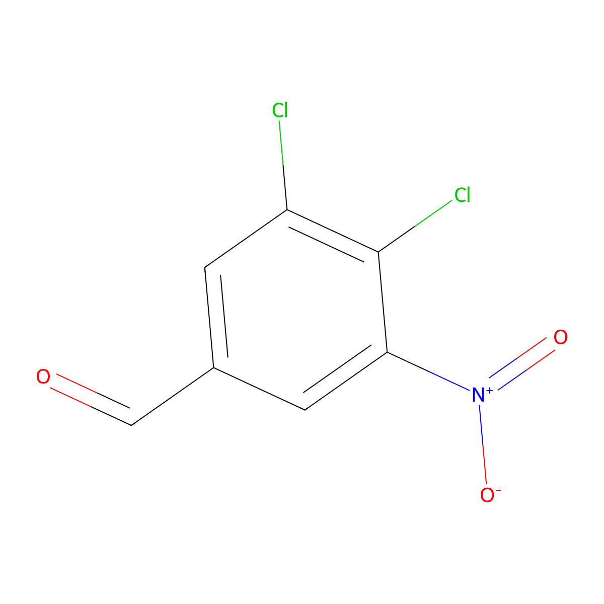 3,4-Dichloro-5-nitrobenzaldehyde molecular structure, CAS 1806356-60-4