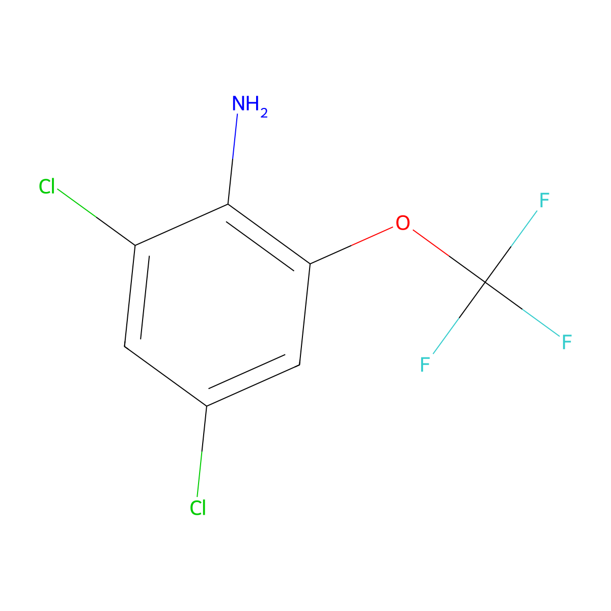 2,4-Dichloro-6-(trifluoromethoxy)aniline molecular structure, CAS 1806356-92-2