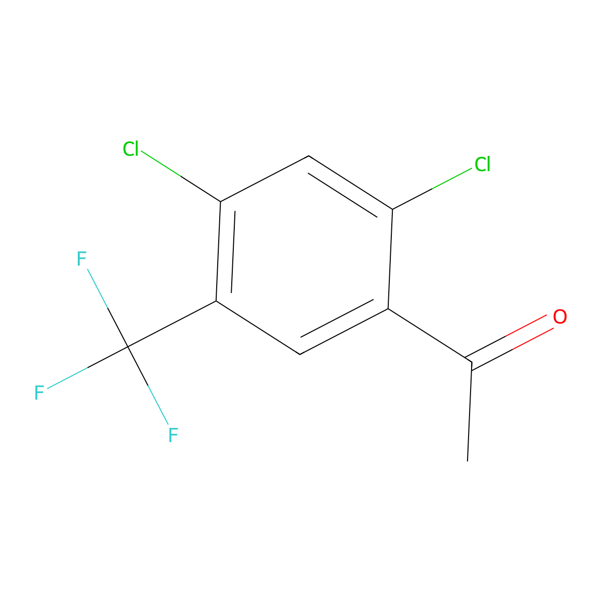 1-(2,4-Dichloro-5-(trifluoromethyl)phenyl)ethanone molecular structure, CAS 1806356-97-7