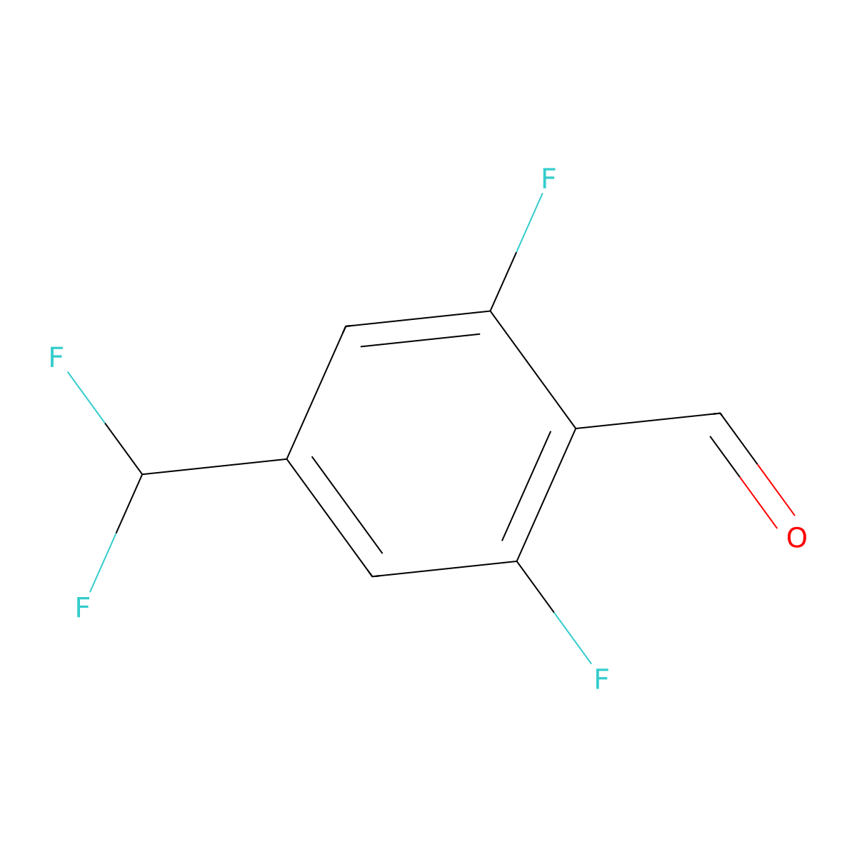 4-(Difluoromethyl)-2,6-difluorobenzaldehyde molecular structure, CAS 1806362-34-4