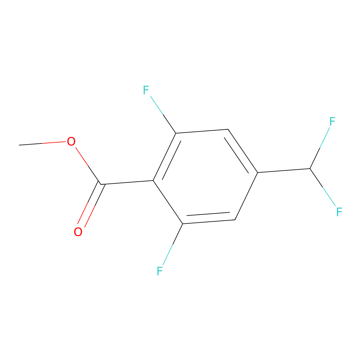 Methyl 4-(difluoromethyl)-2,6-difluorobenzoate molecular structure, CAS 1806363-66-5