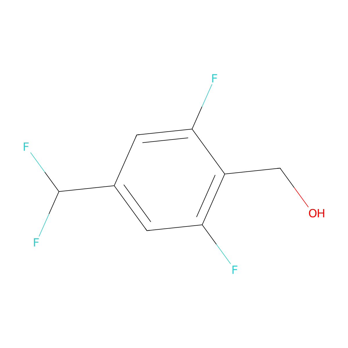 (4-(Difluoromethyl)-2,6-difluorophenyl)methanol molecular structure, CAS 1806364-31-7