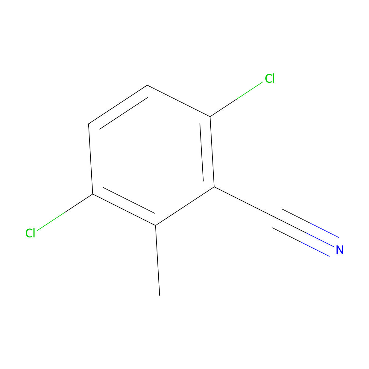 Benzonitrile, 3,6-dichloro-2-methyl- molecular structure, CAS 1806367-46-3