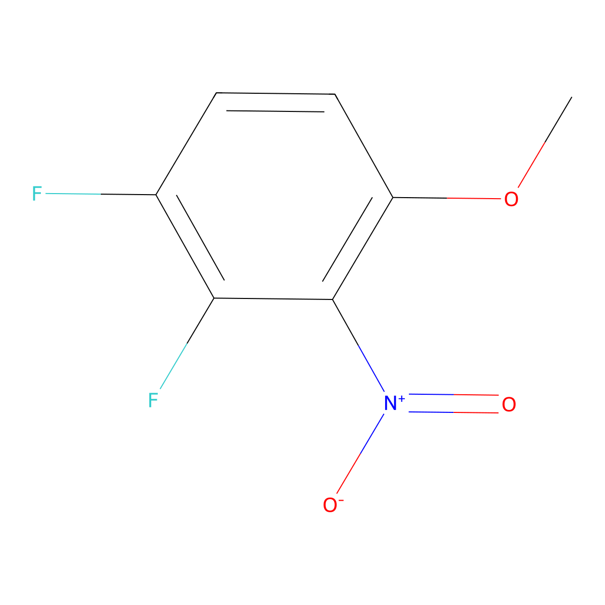 1,2-Difluoro-4-methoxy-3-nitrobenzene molecular structure, CAS 1806370-26-2