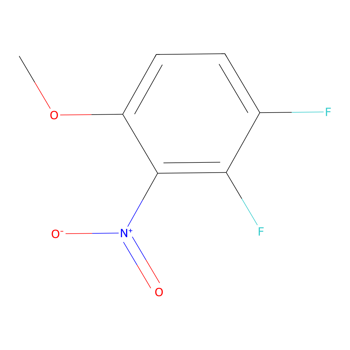 1,2-Difluoro-4-methoxy-3-nitrobenzene molecular structure, CAS 1806370-26-2
