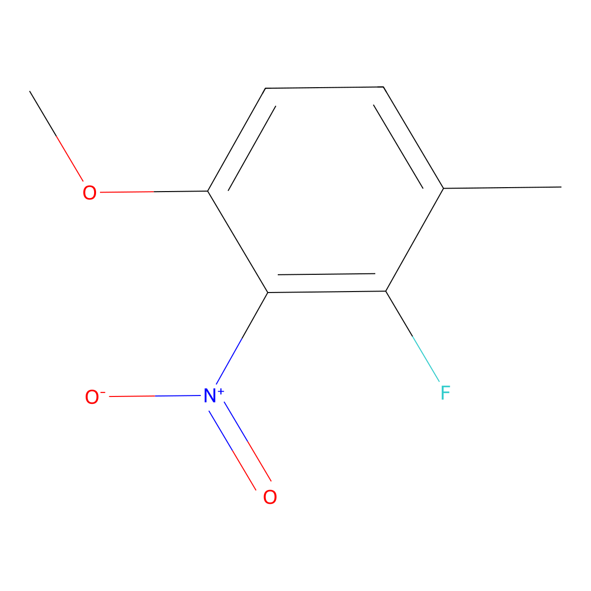 2-Fluoro-4-methoxy-1-methyl-3-nitrobenzene molecular structure, CAS 1806374-10-6