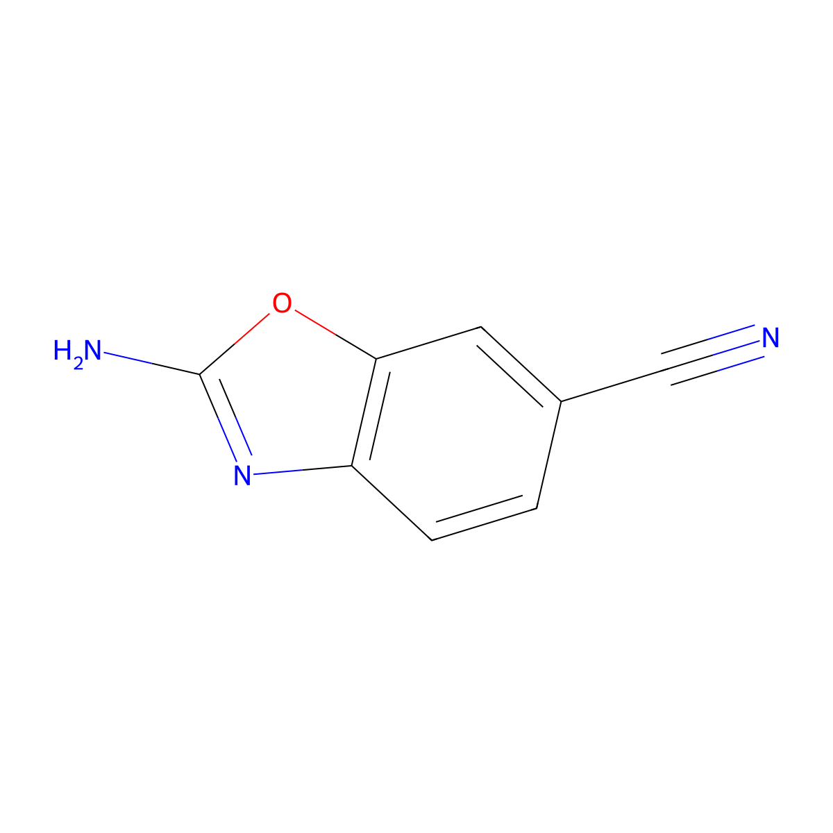 2-Amino-1,3-benzoxazole-6-carbonitrile molecular structure, CAS 1806379-17-8