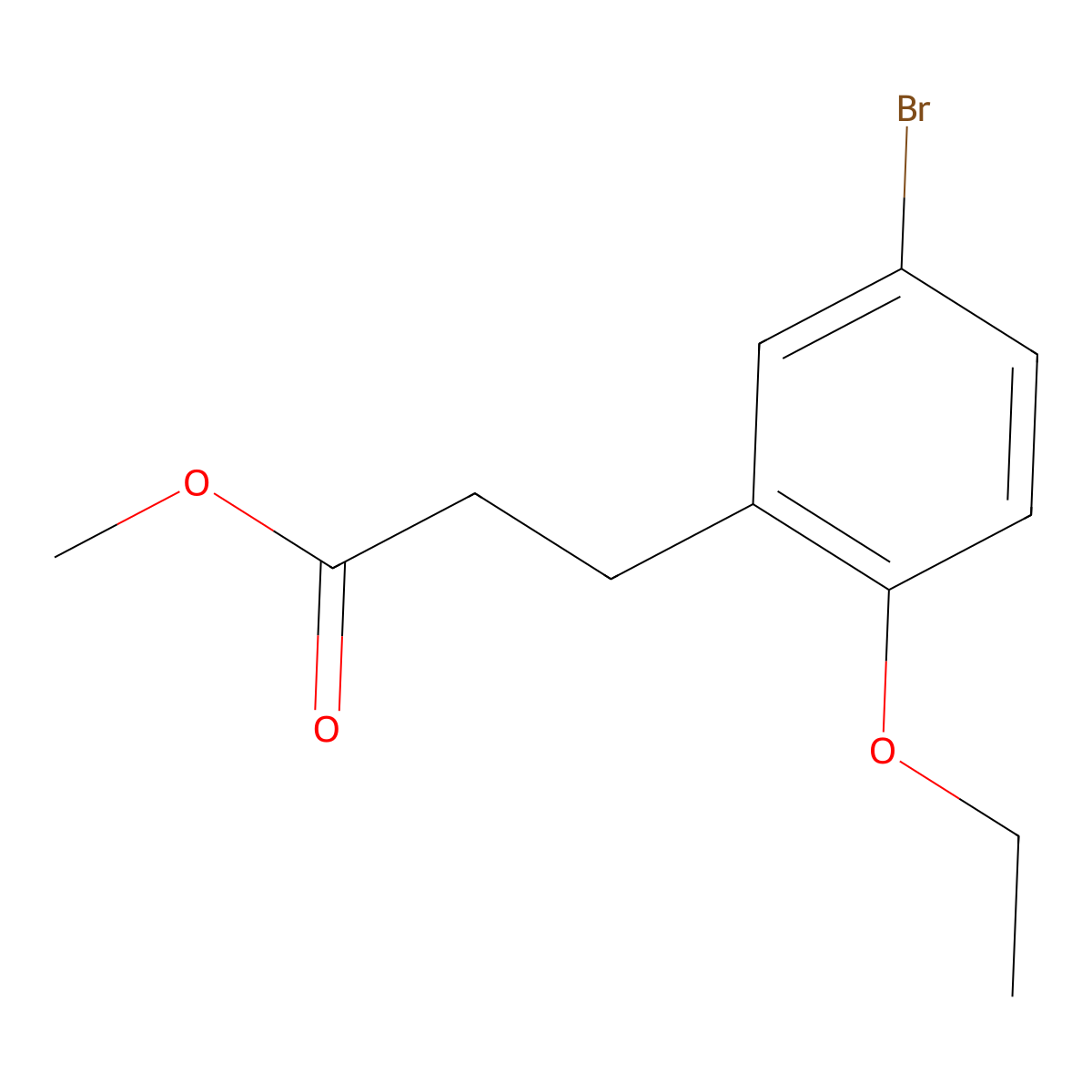 Methyl 3-(5-bromo-2-ethoxyphenyl)propanoate molecular structure, CAS 1806380-05-1