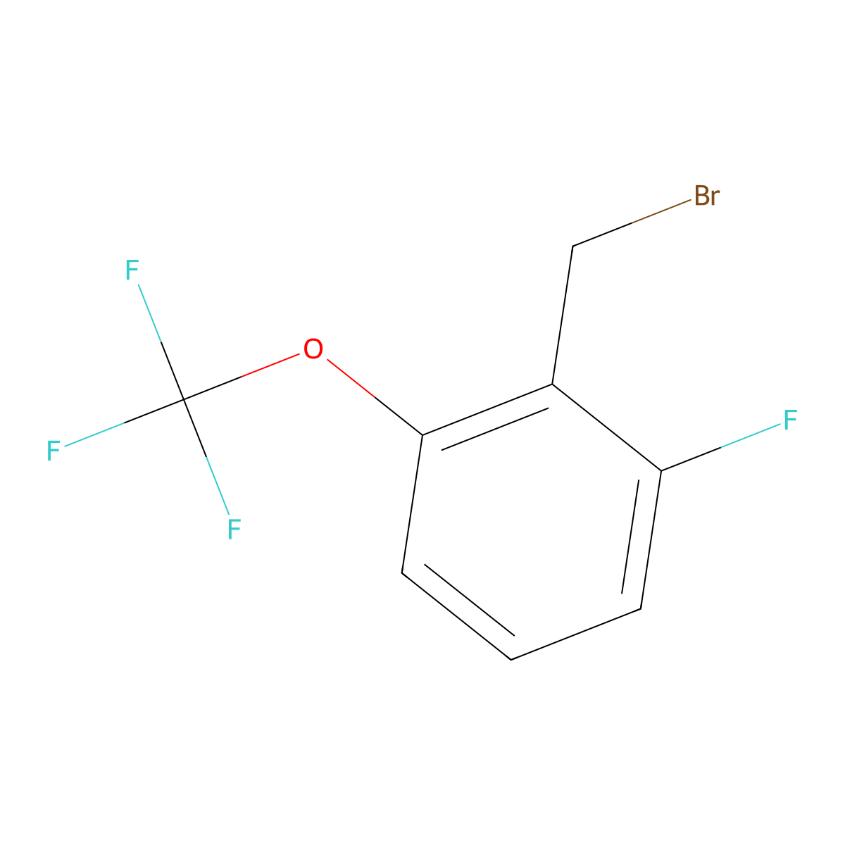 2-(Bromomethyl)-1-fluoro-3-(trifluoromethoxy)benzene molecular structure, CAS 1806382-23-9