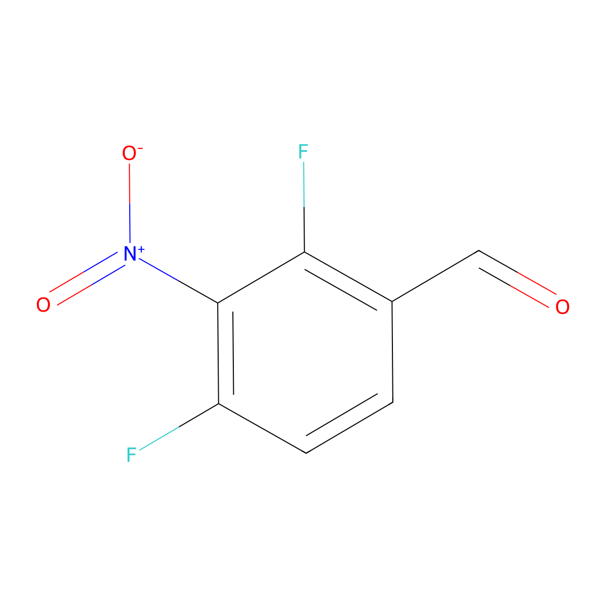 2,4-Difluoro-3-nitrobenzaldehyde molecular structure, CAS 1806388-63-5