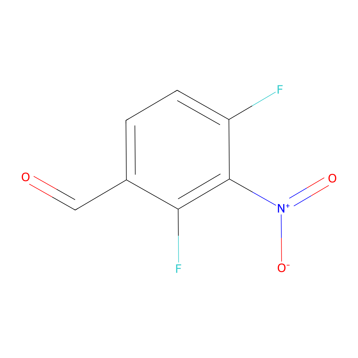 2,4-Difluoro-3-nitrobenzaldehyde molecular structure, CAS 1806388-63-5