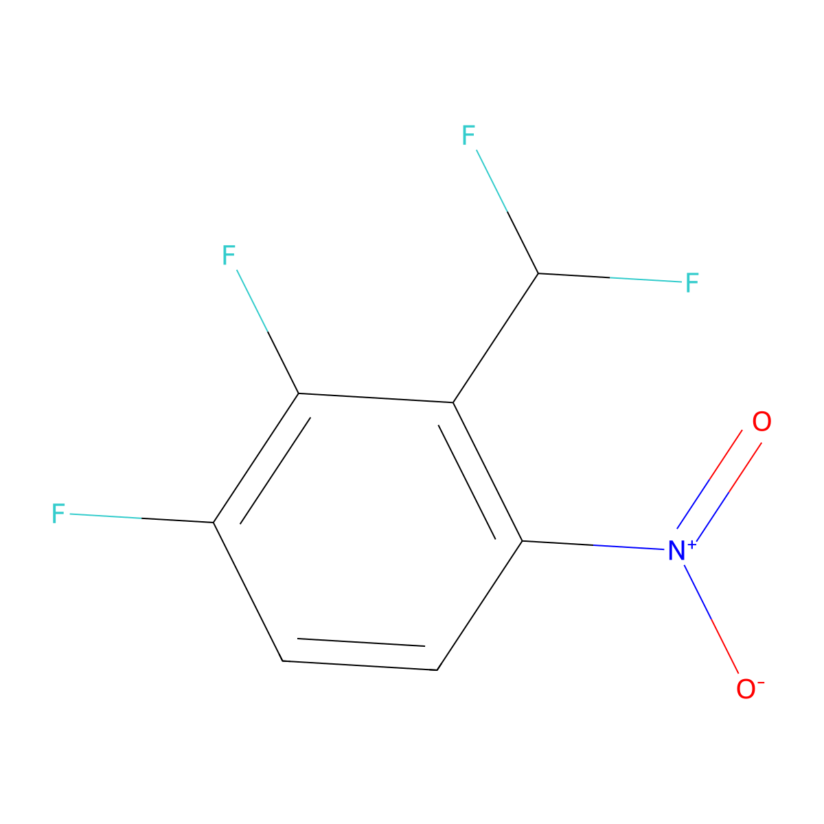 2-(Difluoromethyl)-3,4-difluoro-1-nitrobenzene molecular structure, CAS 1806388-76-0