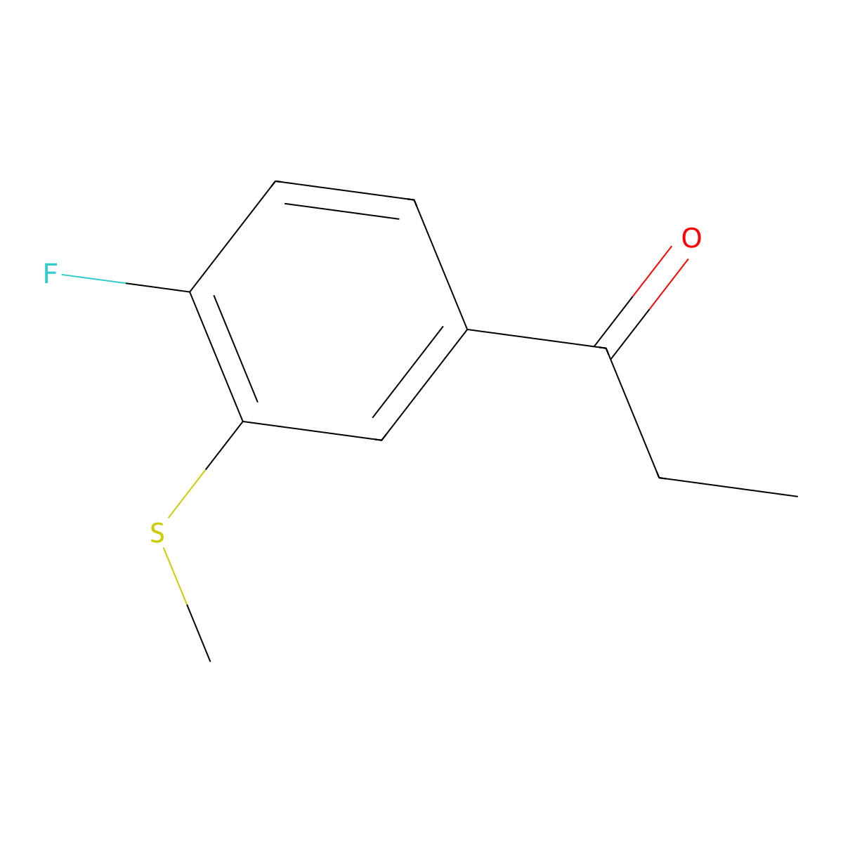 1-(4-Fluoro-3-(methylthio)phenyl)propan-1-one molecular structure, CAS 1806389-44-5