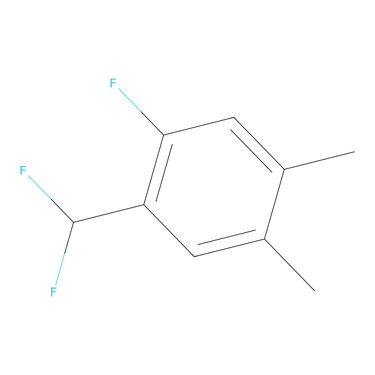 1-(Difluoromethyl)-2-fluoro-4,5-dimethylbenzene molecular structure, CAS 1806389-76-3