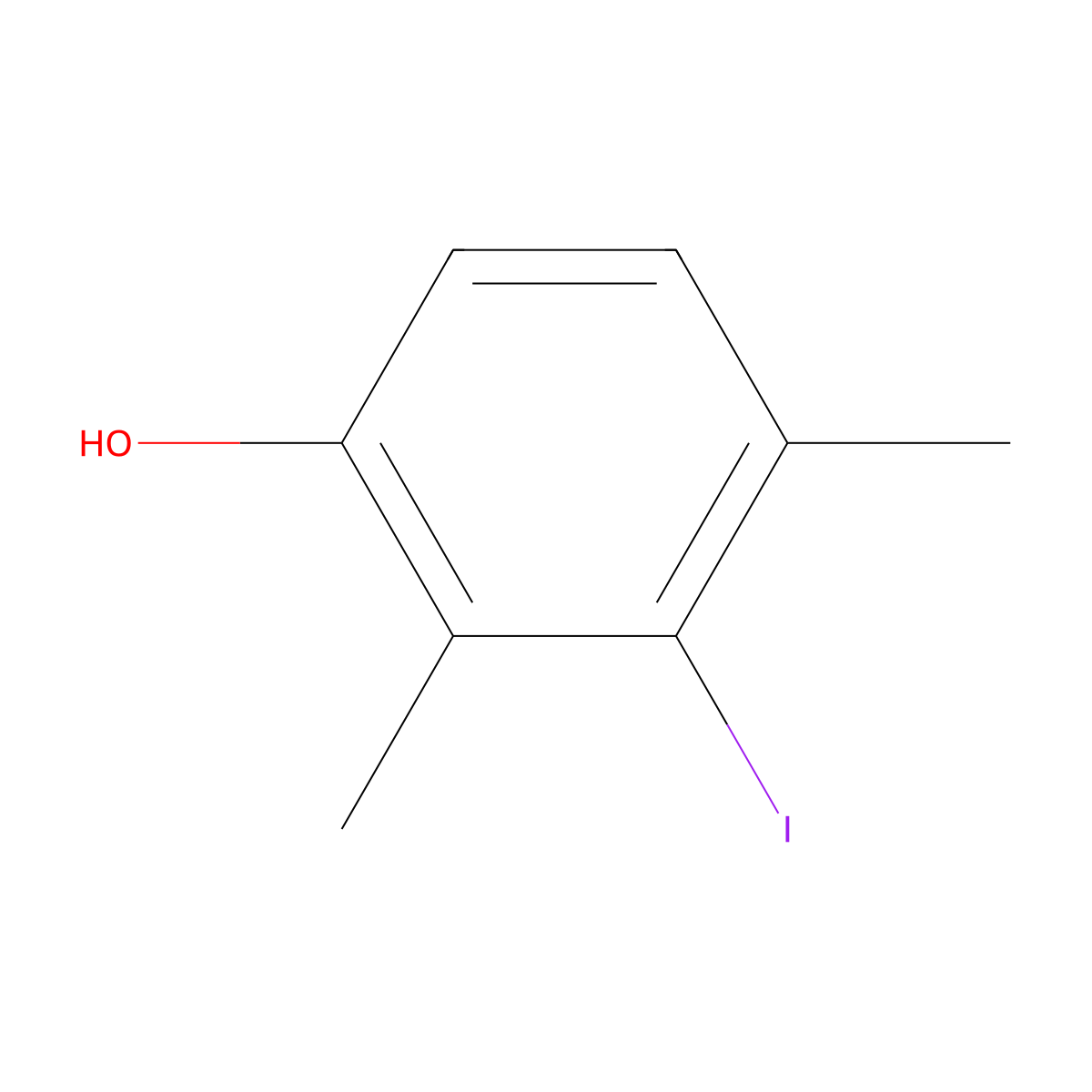3-Iodo-2,4-dimethylphenol molecular structure, CAS 1806390-09-9