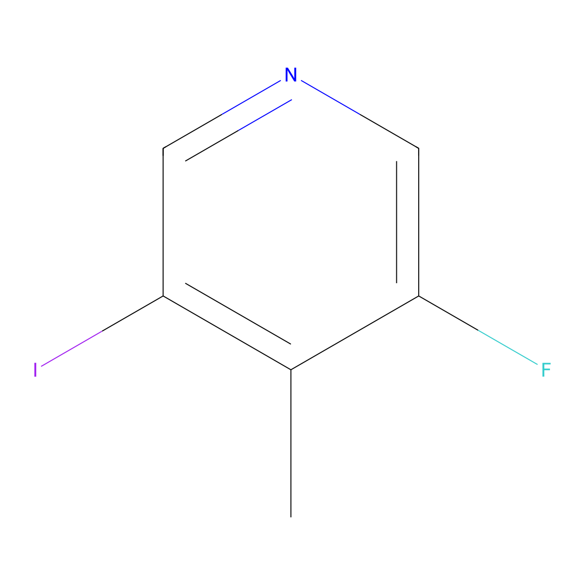 3-Fluoro-5-iodo-4-methylpyridine molecular structure, CAS 1806390-63-5