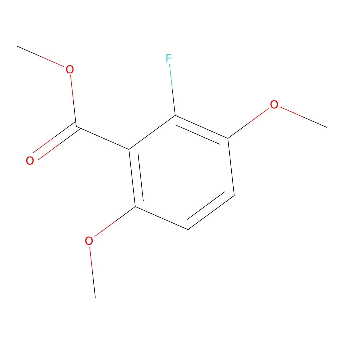 Methyl 2-fluoro-3,6-dimethoxybenzoate molecular structure, CAS 1806390-94-2