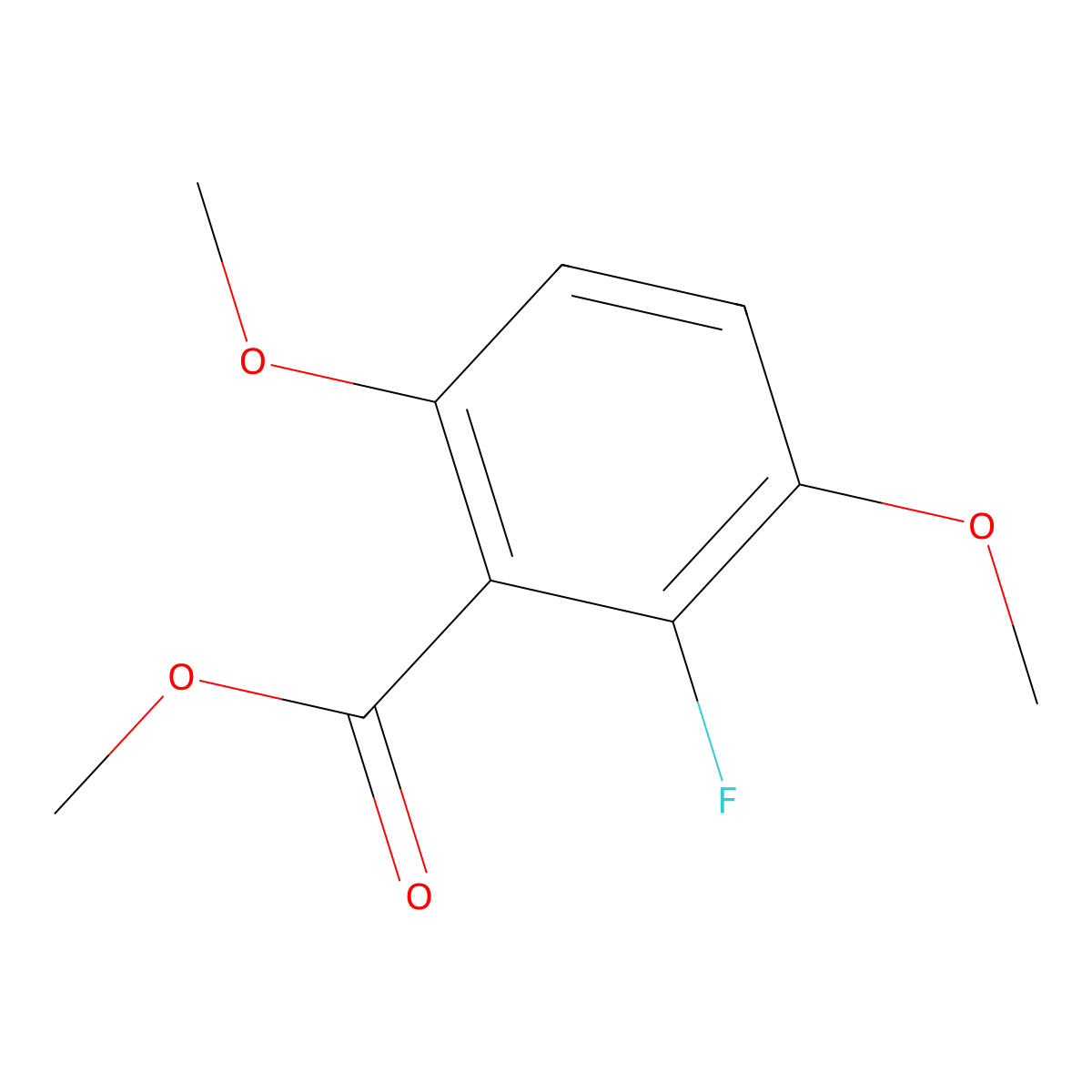 Methyl 2-fluoro-3,6-dimethoxybenzoate molecular structure, CAS 1806390-94-2