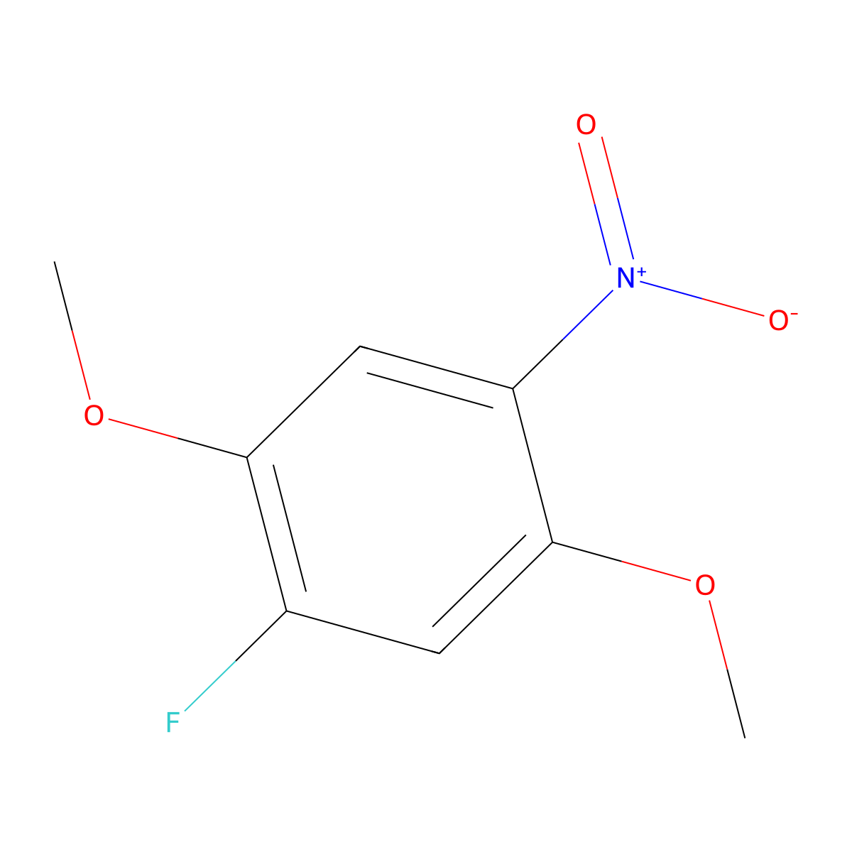 1,4-Dimethoxy-2-fluoro-5-nitrobenzene molecular structure, CAS 1806391-23-0