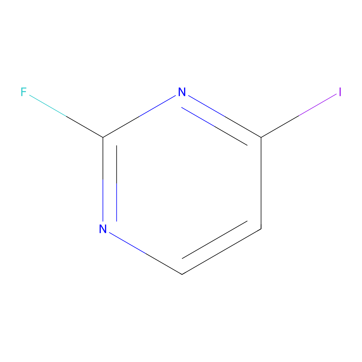 2-Fluoro-4-iodopyrimidine molecular structure, CAS 1806392-49-3