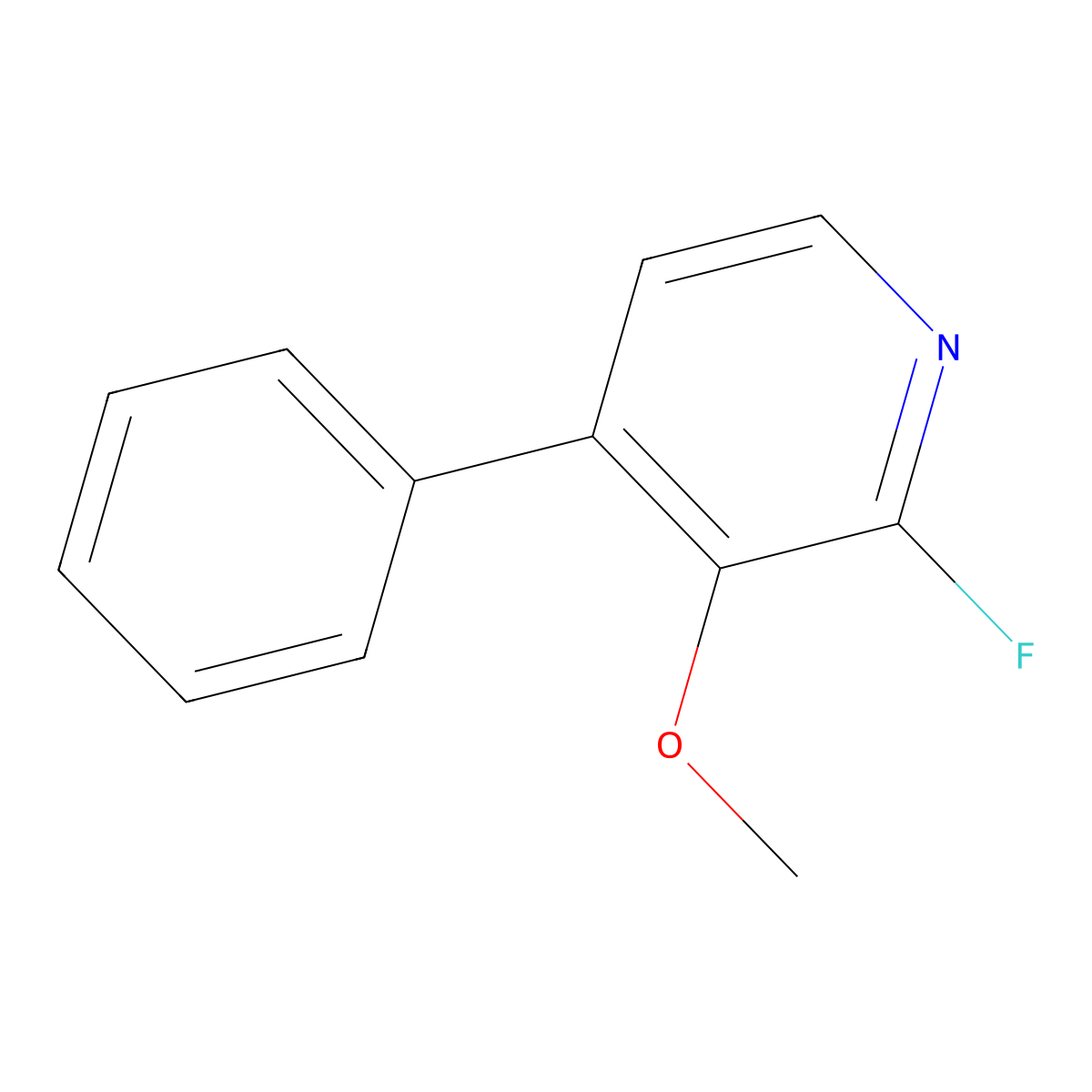 2-Fluoro-3-methoxy-4-phenylpyridine molecular structure, CAS 1806393-08-7