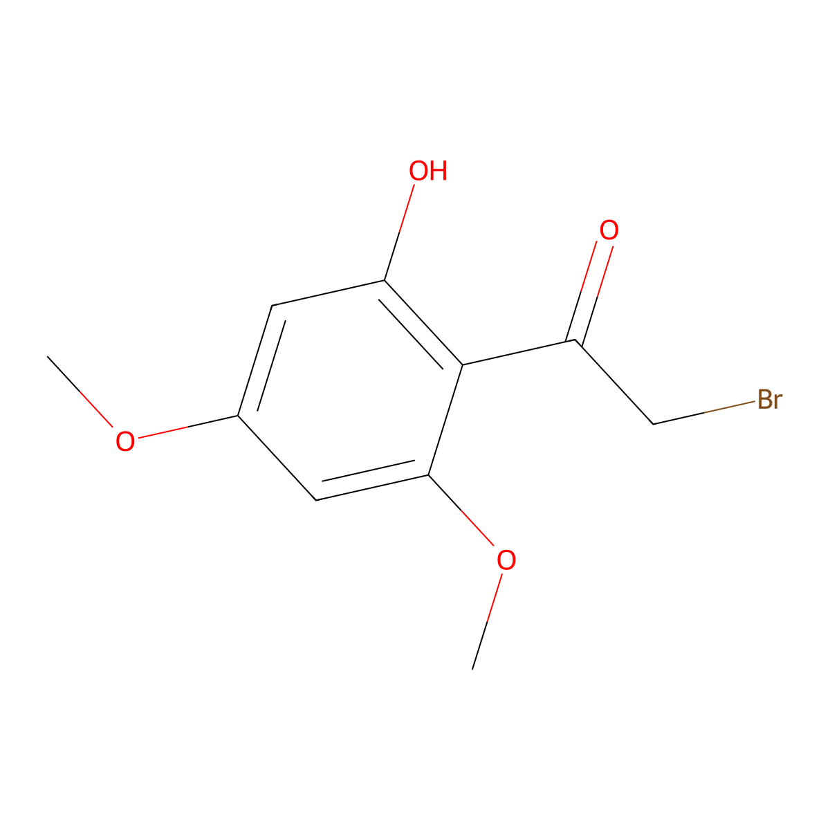 2-Bromo-1-(2,4-dimethoxy-6-hydroxyphenyl)ethanone molecular structure, CAS 18064-88-5