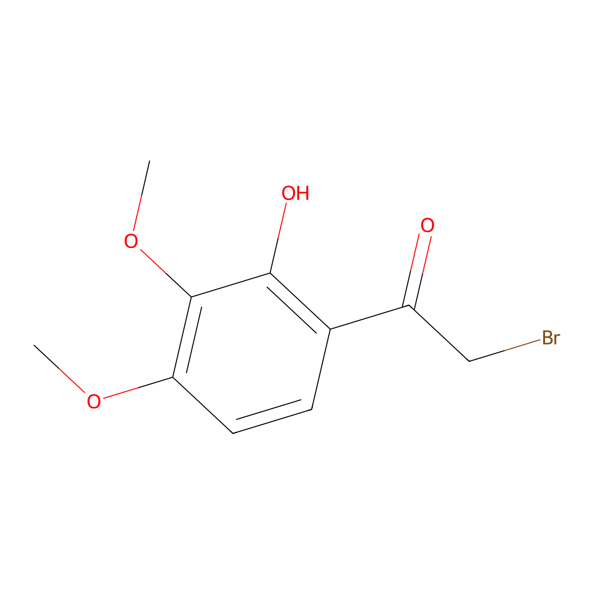 3,4-Dimethoxy-2-hydroxyphenacyl bromide molecular structure, CAS 18064-92-1
