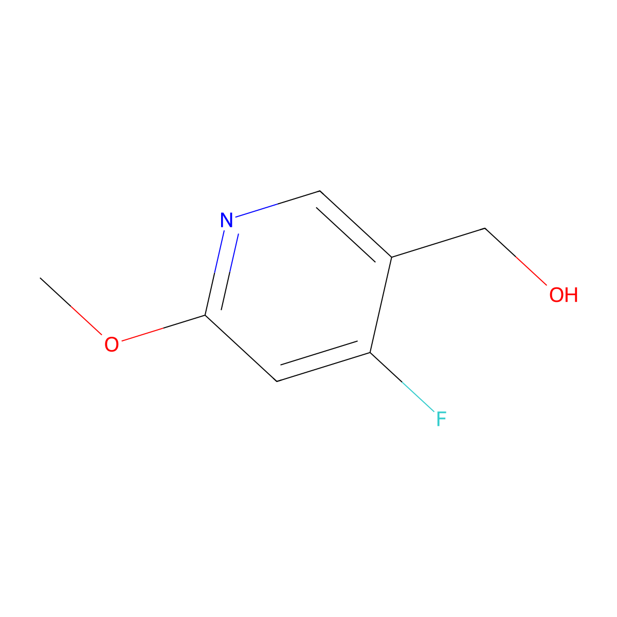 (4-Fluoro-6-methoxypyridin-3-yl)methanol molecular structure, CAS 1806416-09-0