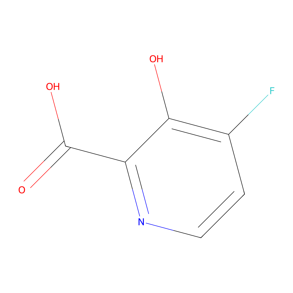 4-Fluoro-3-hydroxypicolinic acid molecular structure, CAS 1806416-26-1