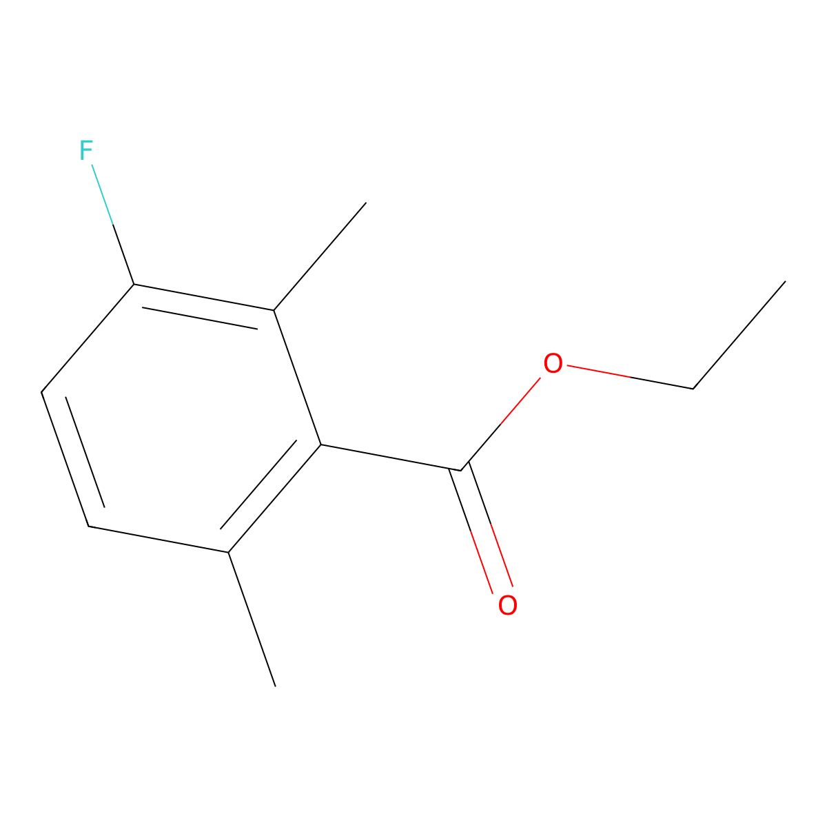 Ethyl 3-fluoro-2,6-dimethylbenzoate molecular structure, CAS 1806418-63-2