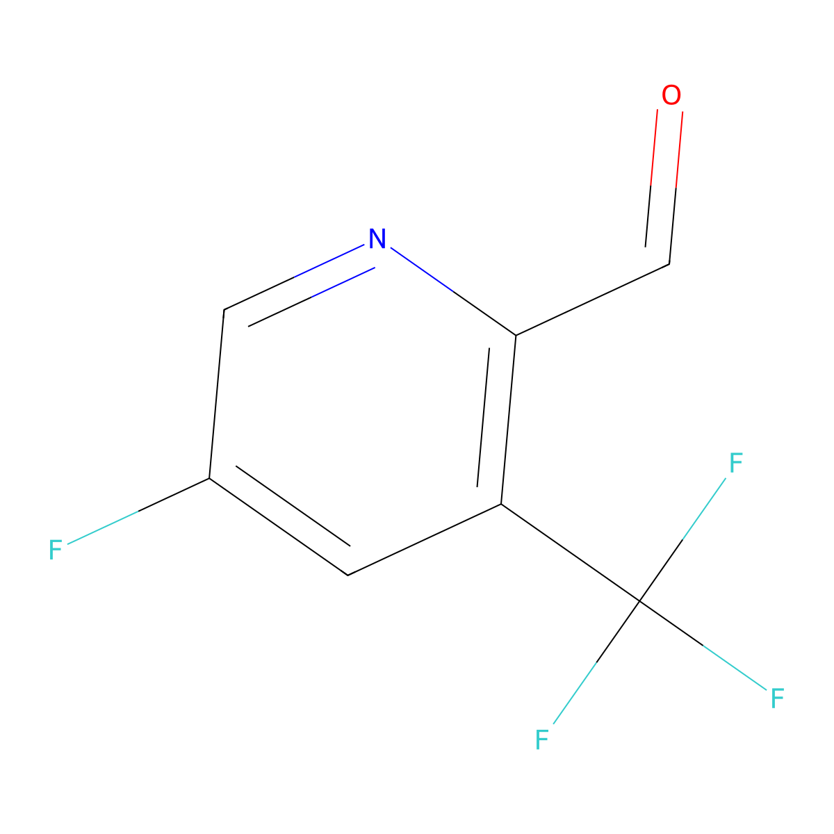 5-Fluoro-3-(trifluoromethyl)picolinaldehyde molecular structure, CAS 1806421-26-0