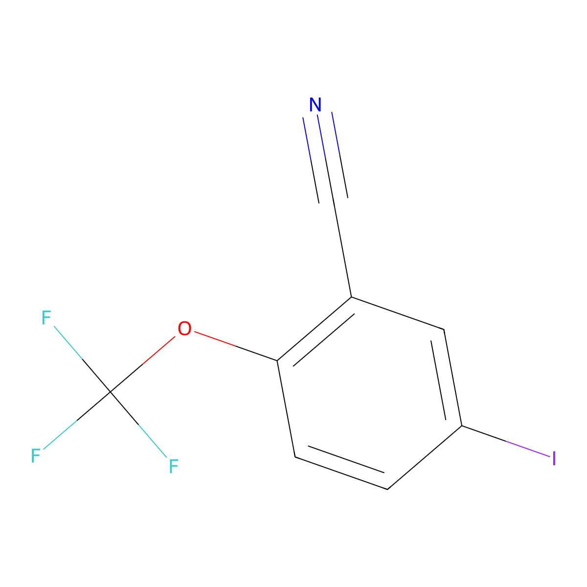 5-Iodo-2-(trifluoromethoxy)benzonitrile molecular structure, CAS 1806421-88-4