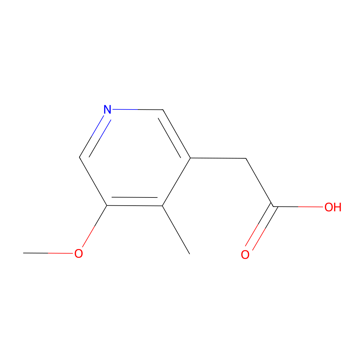 2-(5-Methoxy-4-methylpyridin-3-yl)acetic acid molecular structure, CAS 1806422-65-0