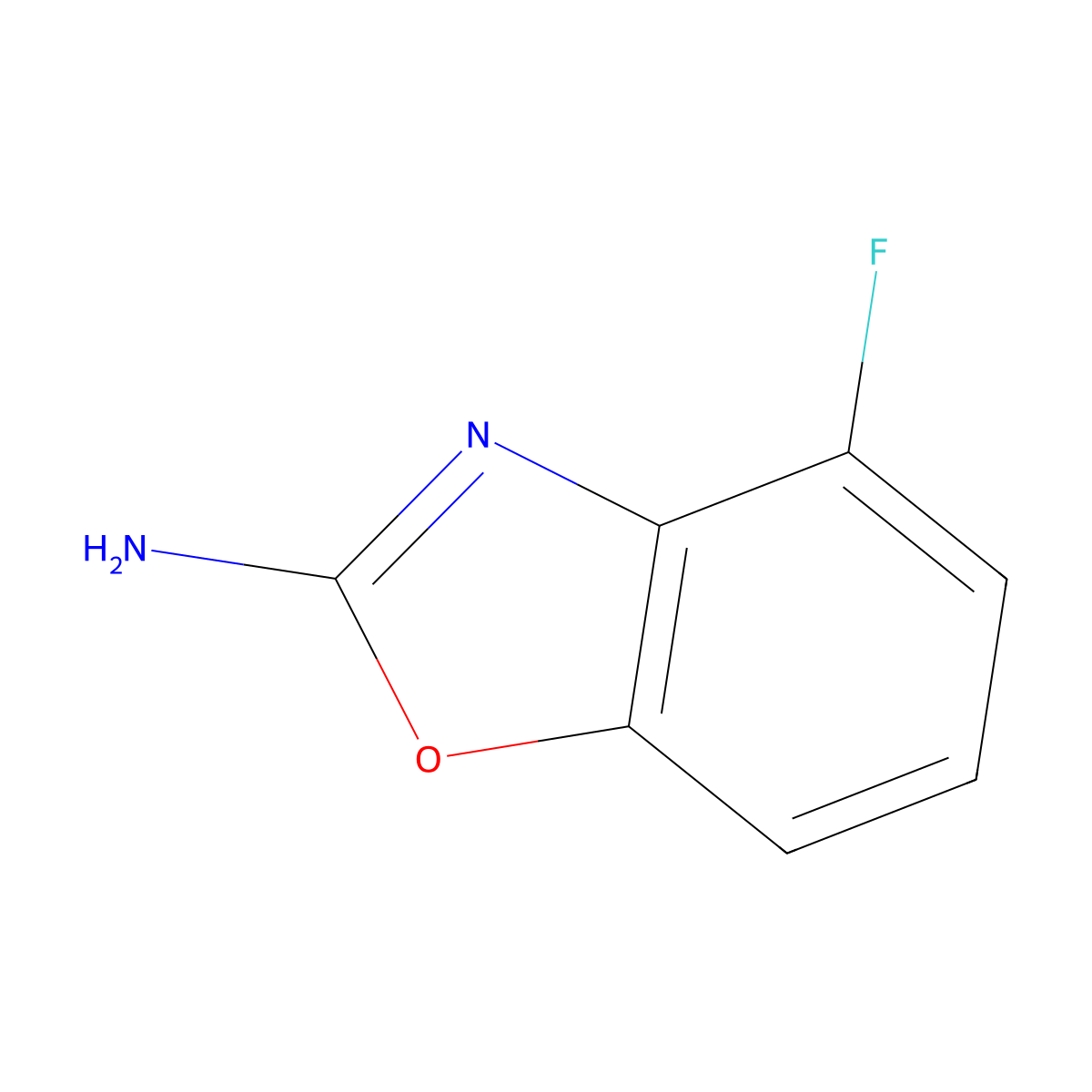 4-Fluoro-1,3-benzoxazol-2-amine molecular structure, CAS 1806424-25-8