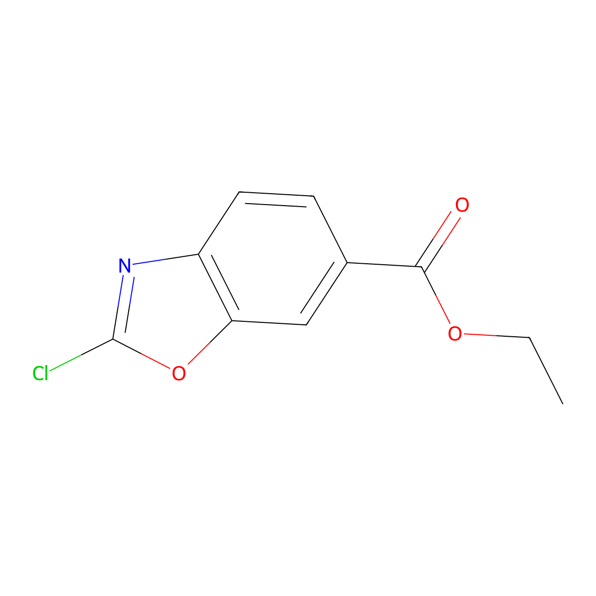 Ethyl 2-chlorobenzo[d]oxazole-6-carboxylate molecular structure, CAS 1806424-33-8