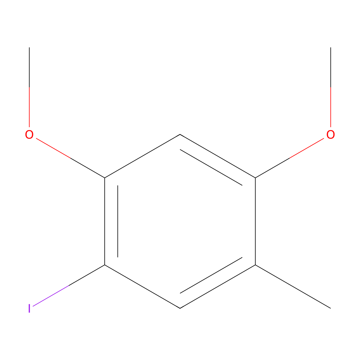 1-Iodo-2,4-dimethoxy-5-methylbenzene molecular structure, CAS 1806425-32-0