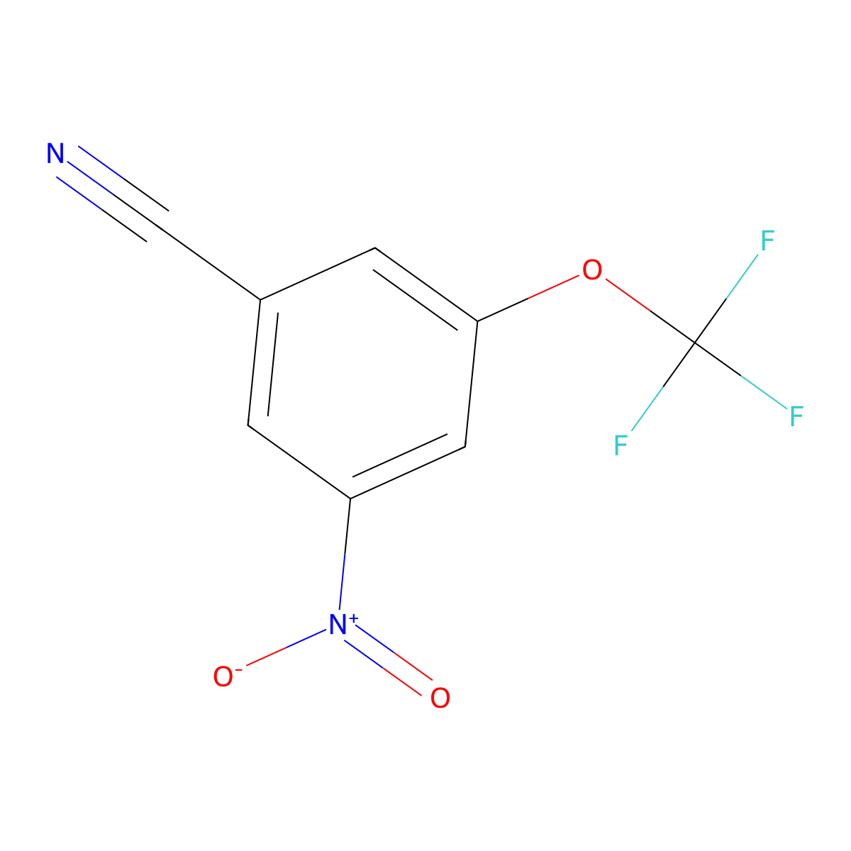 3-Nitro-5-(trifluoromethoxy)benzonitrile molecular structure, CAS 1806425-78-4