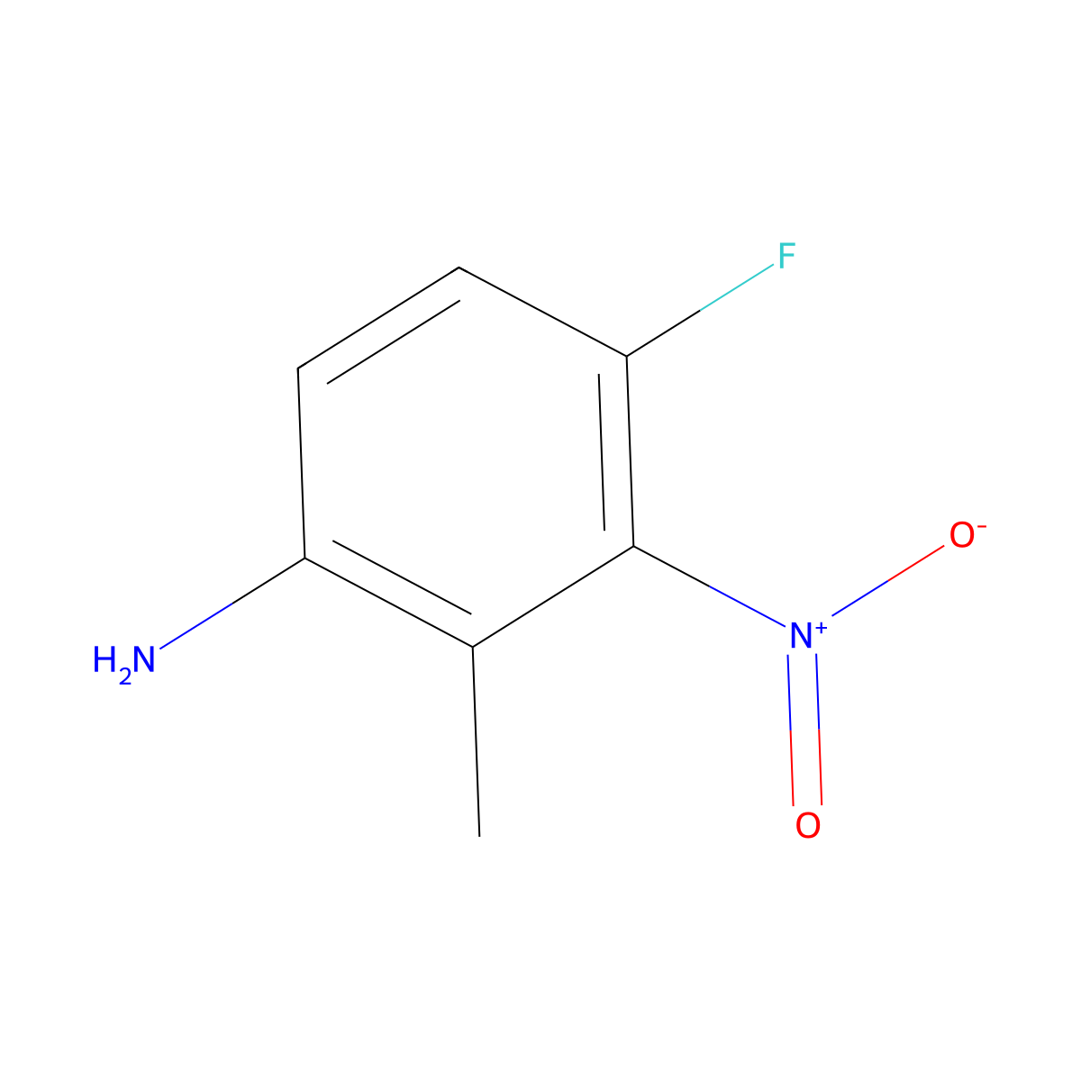 4-Fluoro-2-methyl-3-nitroaniline molecular structure, CAS 1806425-96-6