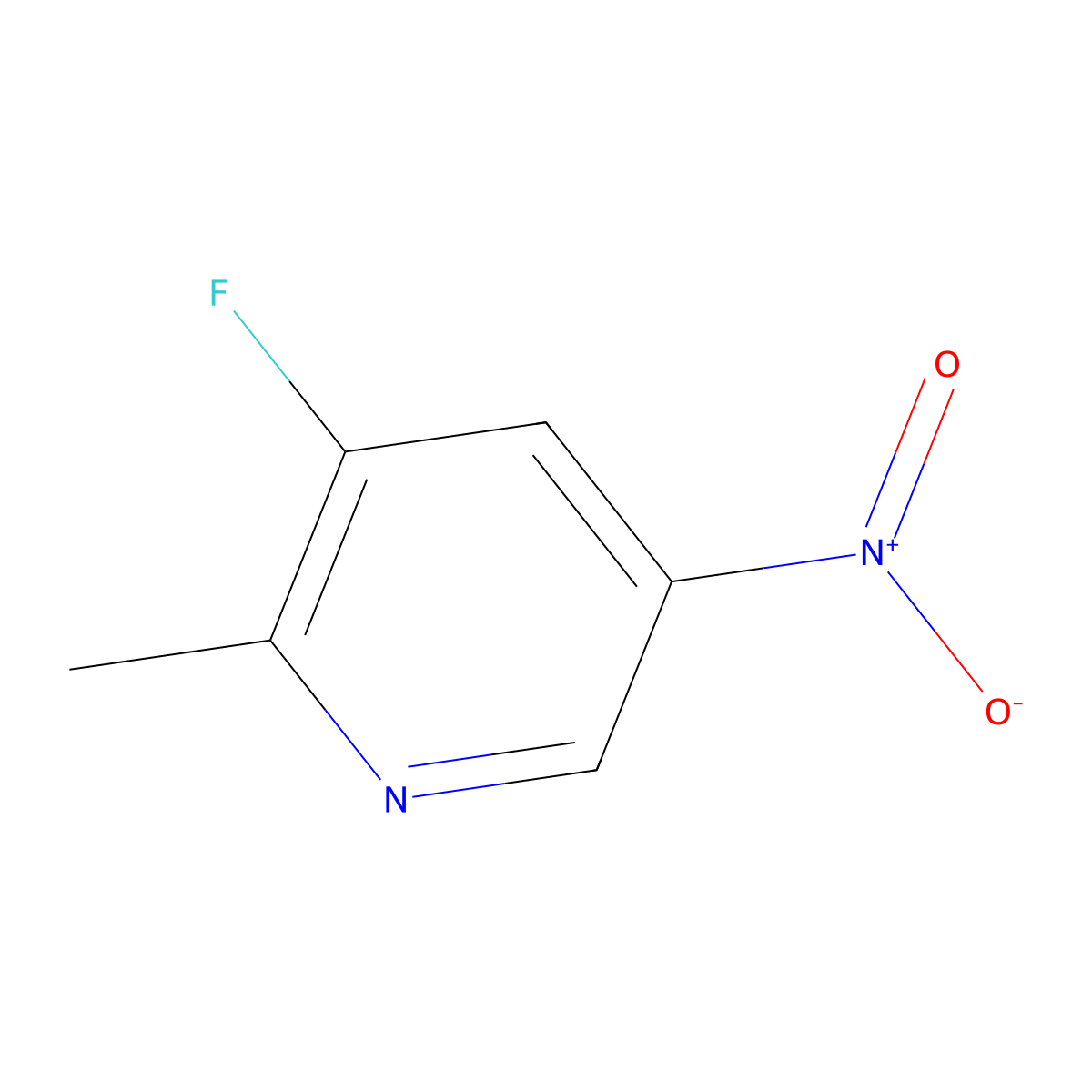 3-Fluoro-2-methyl-5-nitropyridine molecular structure, CAS 1806428-76-1