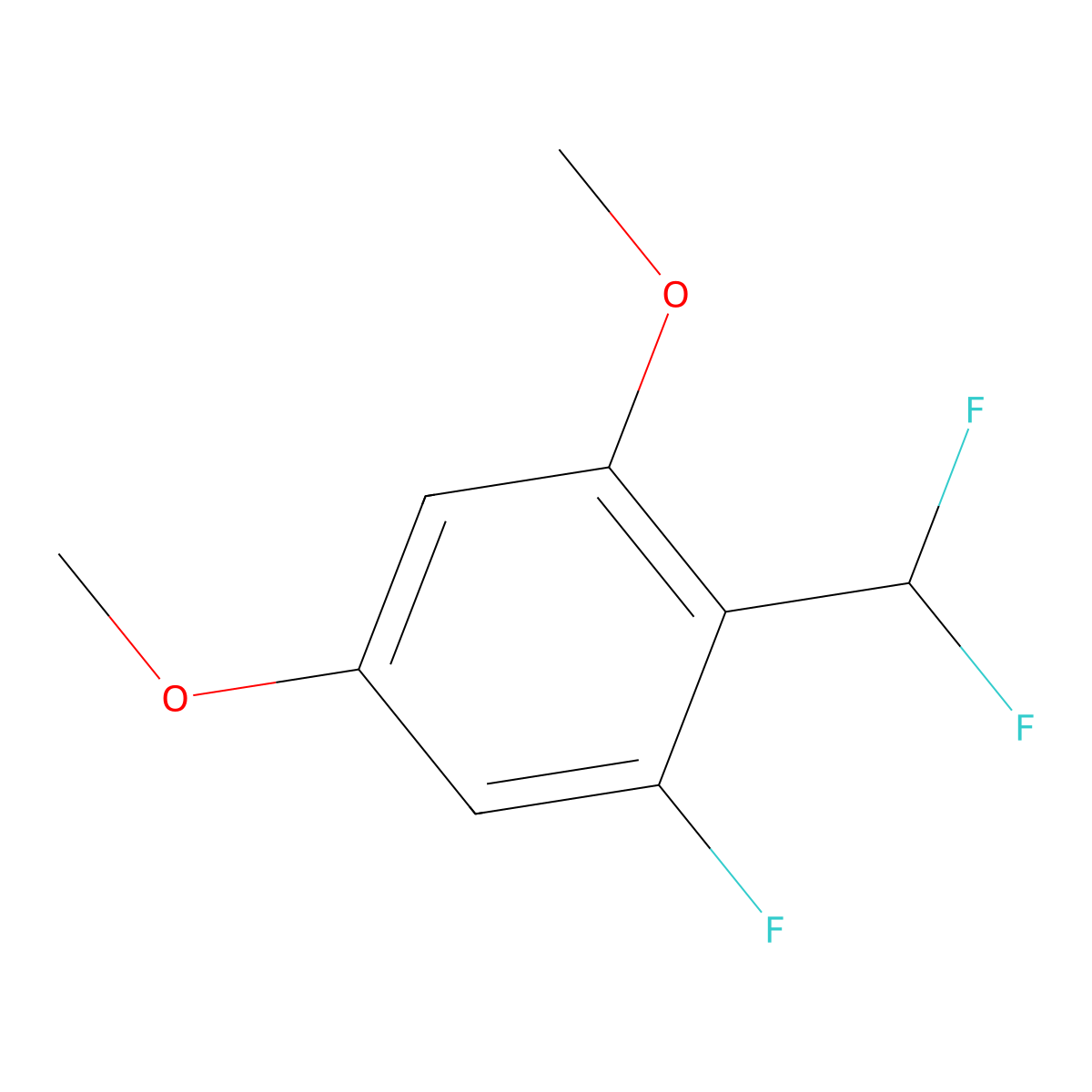 2-(Difluoromethyl)-1-fluoro-3,5-dimethoxybenzene molecular structure, CAS 1806431-03-7