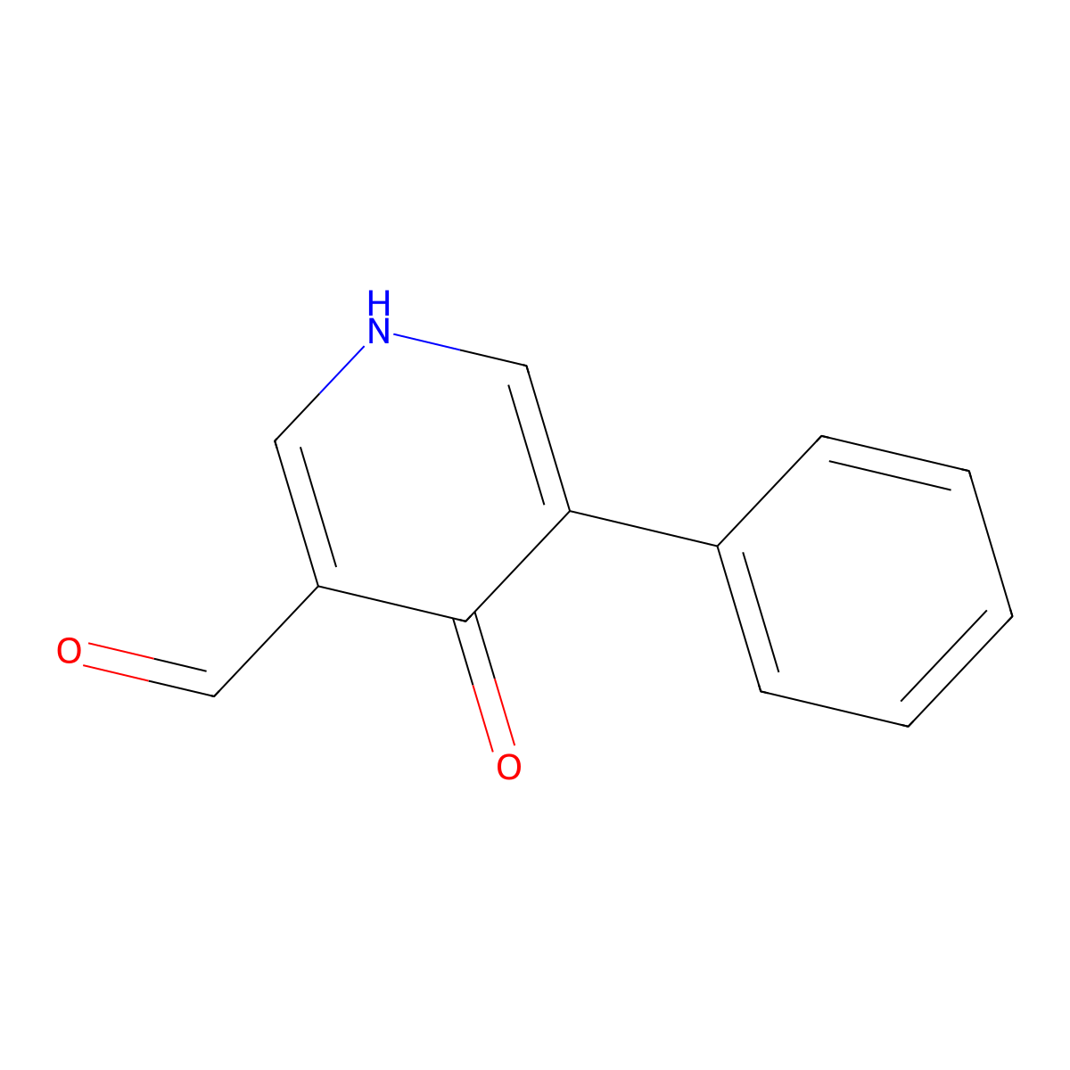4-Hydroxy-5-phenylnicotinaldehyde molecular structure, CAS 1806431-94-6