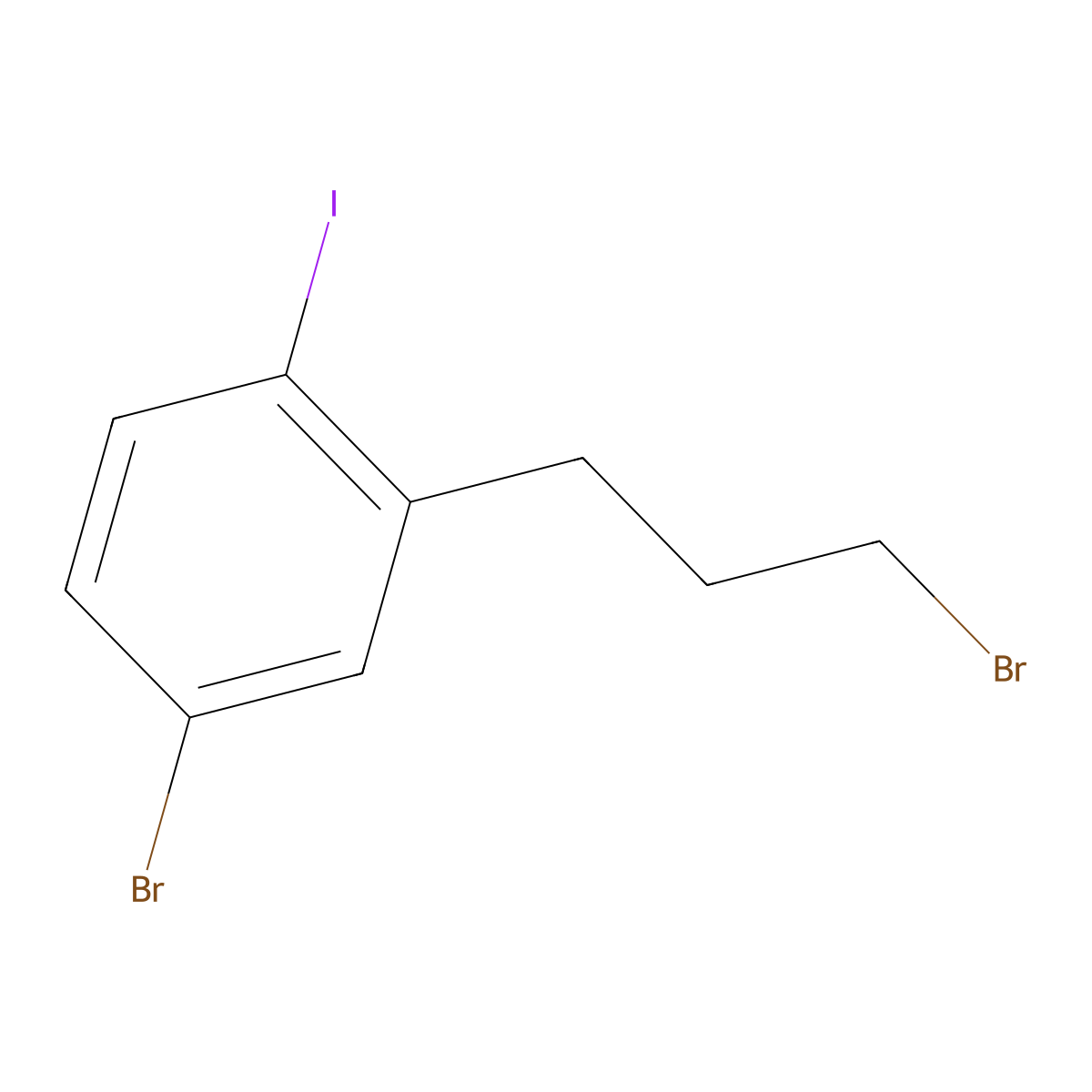 4-Bromo-2-(3-bromopropyl)-1-iodobenzene molecular structure, CAS 1806436-91-8