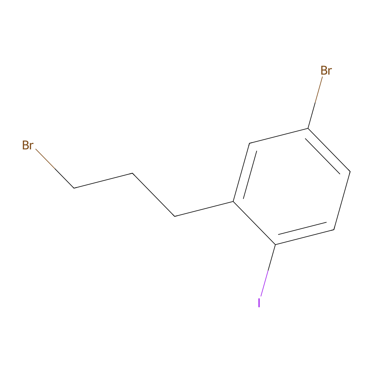 4-Bromo-2-(3-bromopropyl)-1-iodobenzene molecular structure, CAS 1806436-91-8