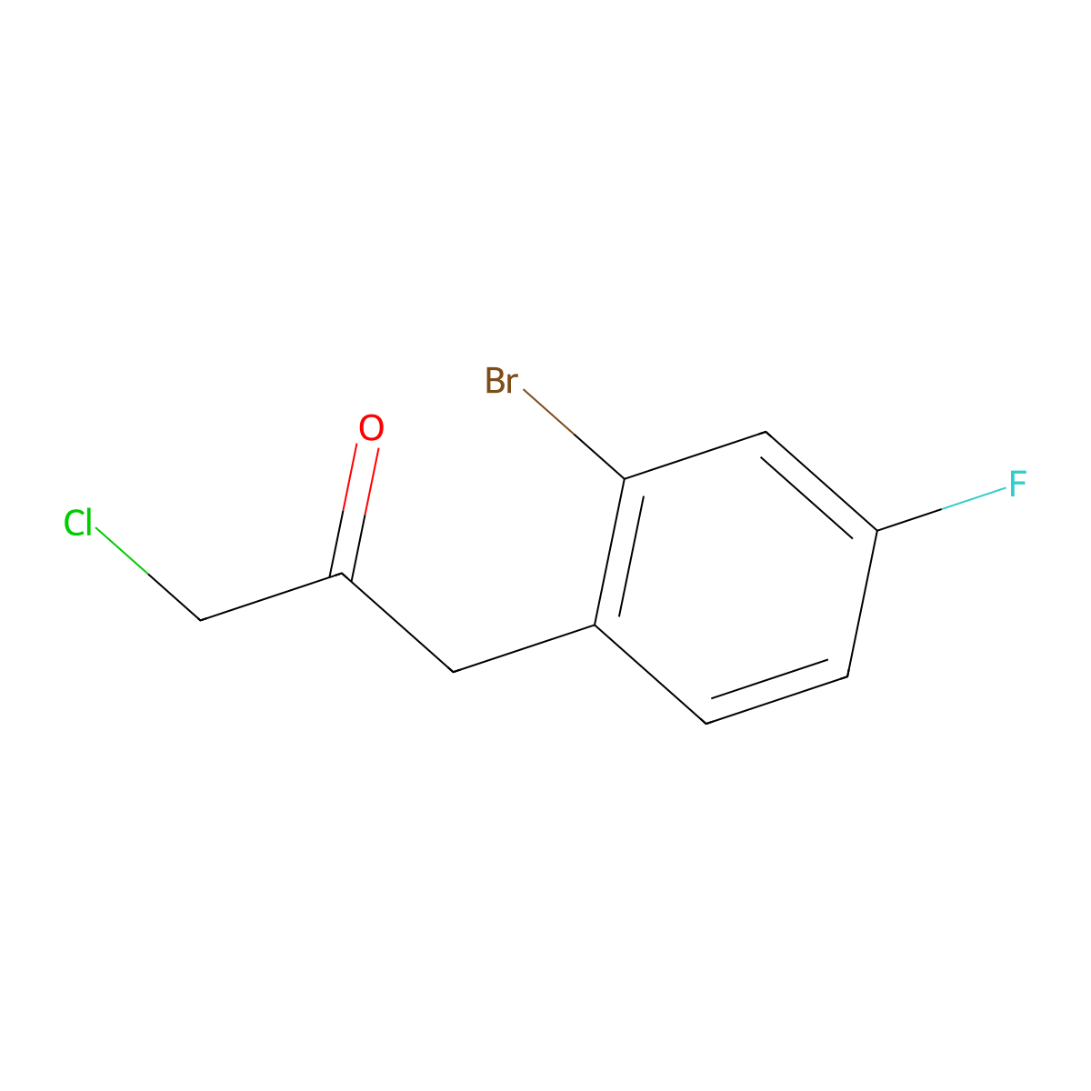 1-(2-Bromo-4-fluorophenyl)-3-chloropropan-2-one molecular structure, CAS 1806442-85-2
