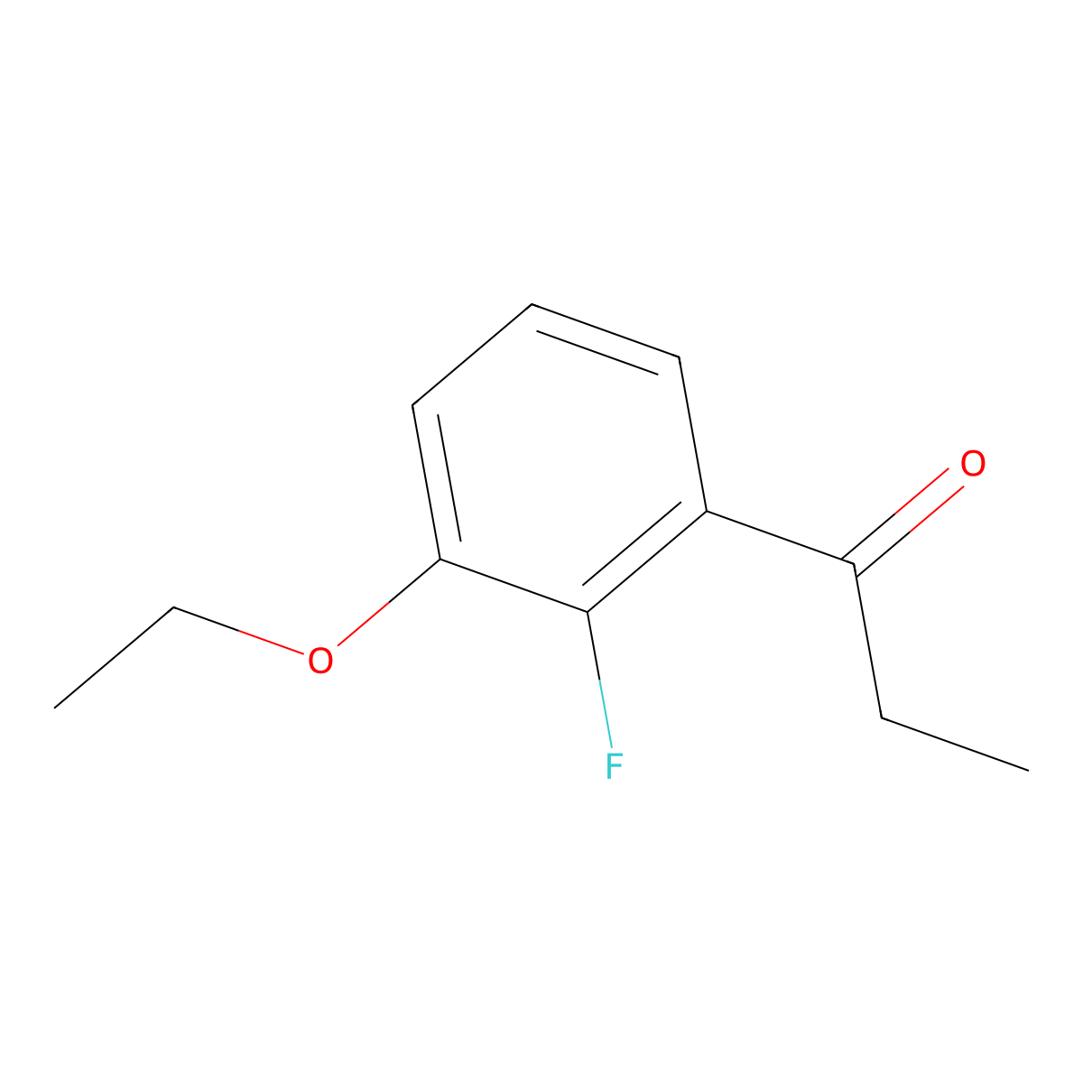 1-(3-Ethoxy-2-fluorophenyl)propan-1-one molecular structure, CAS 1806442-95-4
