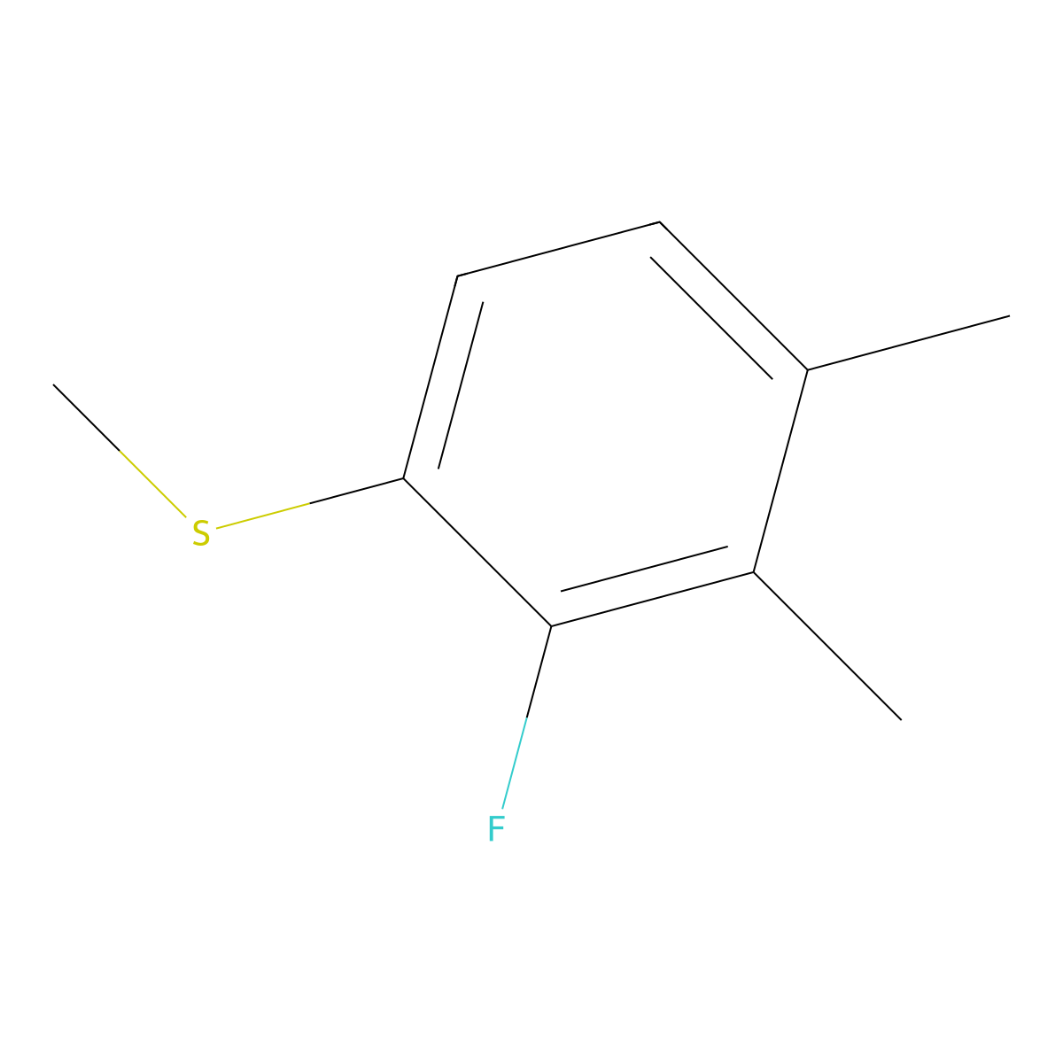(2-Fluoro-3,4-dimethylphenyl)(methyl)sulfane molecular structure, CAS 1806450-86-1