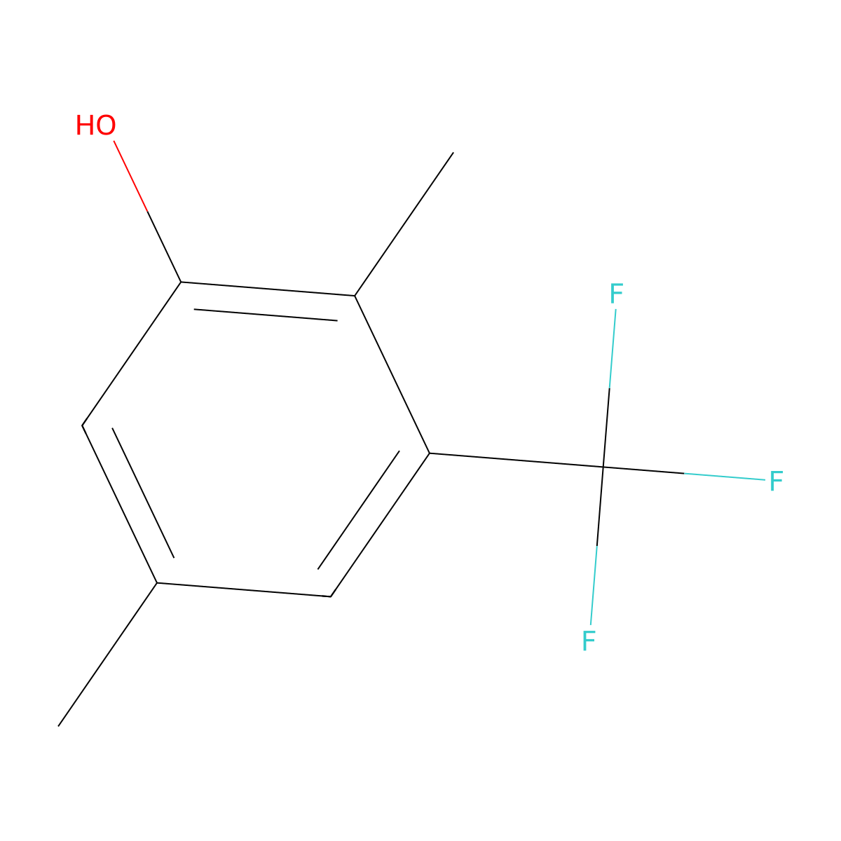 2,5-Dimethyl-3-(trifluoromethyl)phenol molecular structure, CAS 1806451-09-1